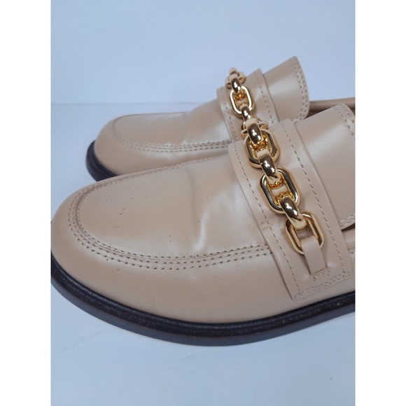 Schutz Dannie Tan Leather Flat Chain Link Loafer Womens Sz 10 B - Picture 16 of 16